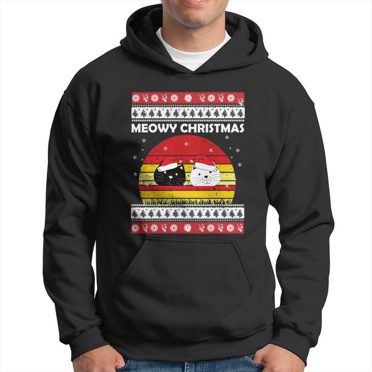 Meowy Cat Ugly Christmas Sweater Funny Gift Hoodie