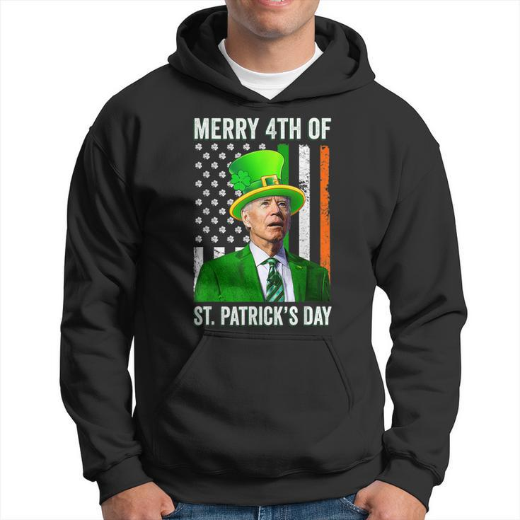 Merry 4Th Of St Patricks Day Joe Biden Leprechaun Hat  V2 Hoodie - Thegiftio