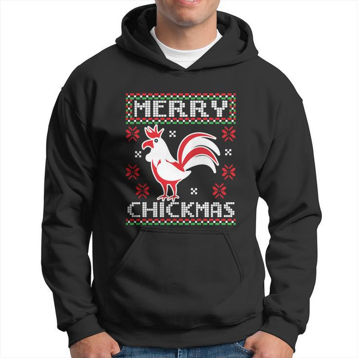 Merry Chickmas Chicken Ugly Christmas Sweater Gift Hoodie