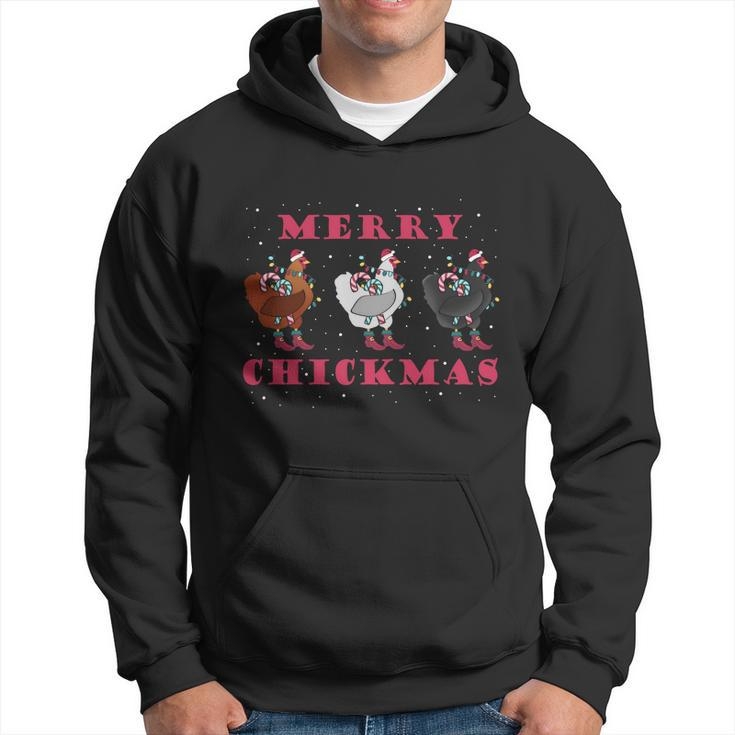 Merry Chickmas Pet Birb Memes Farmer Ugly Christmas Chicken Funny Gift Hoodie