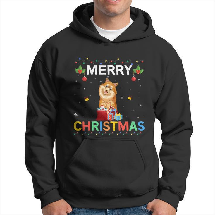 Merry Christmas Pomeranian Dog Lovers Xmas Holiday Party Gift Hoodie
