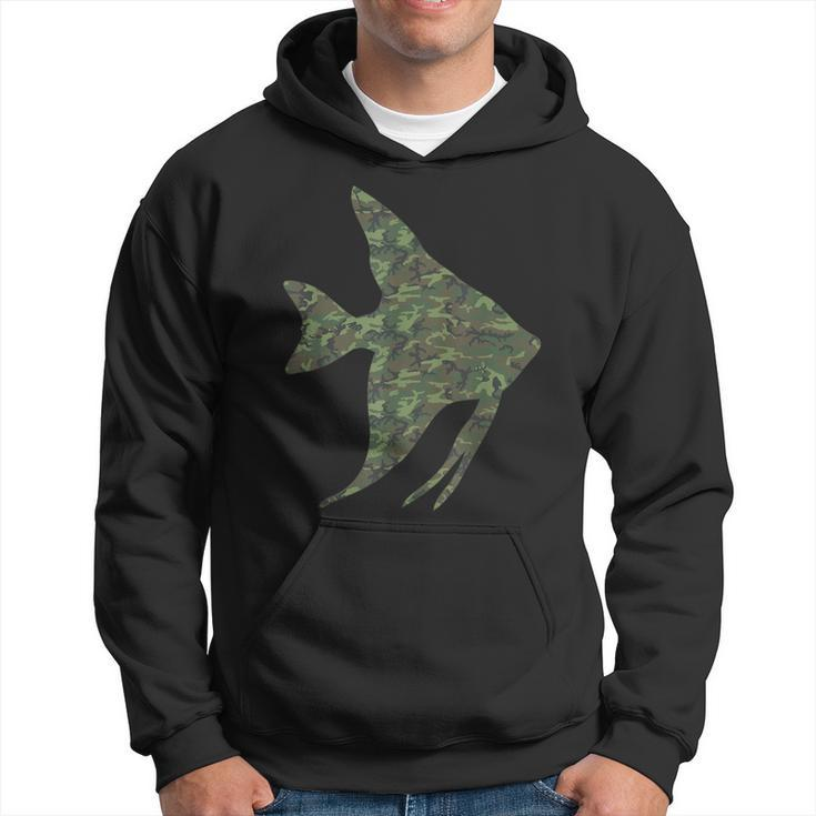 Military Angelfish Camo Print Us Pet Veteran Men Gift Men Hoodie Graphic  Print Hooded Sweatshirt