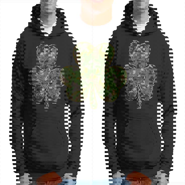 Military Family - St Patricks Day Camo Shamrock Camouflage Hoodie