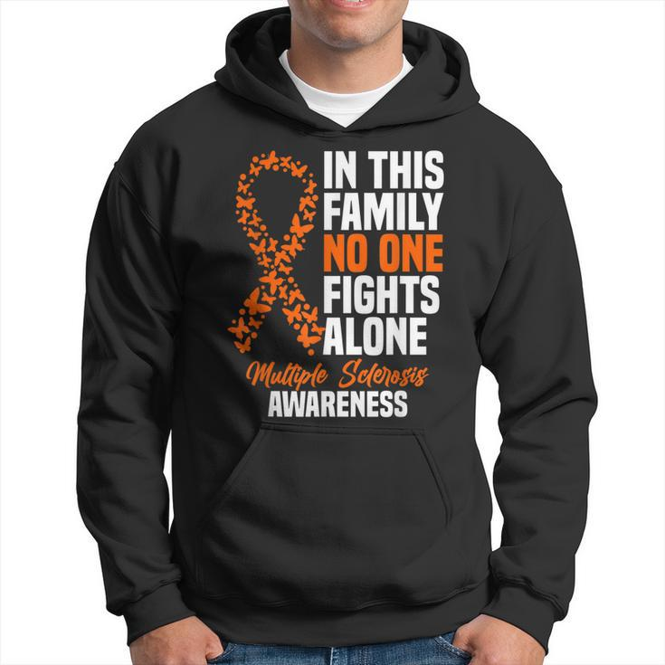 Ms Multiple Sclerosis Awareness Orange Ribbon Gift  Hoodie
