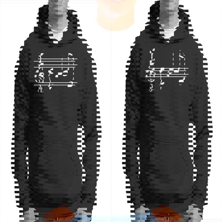 Music Babe Text In Treble Clef Musical Notes Men Hoodie Graphic Print Hooded Sweatshirt
