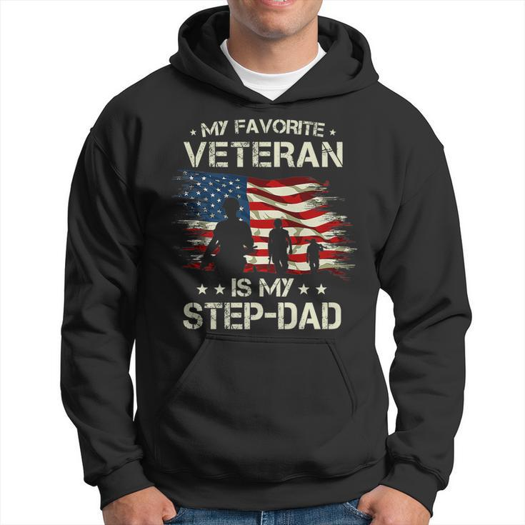 My Favorite Veteran Is My Step Dad For Father Veterans Day   V2 Hoodie