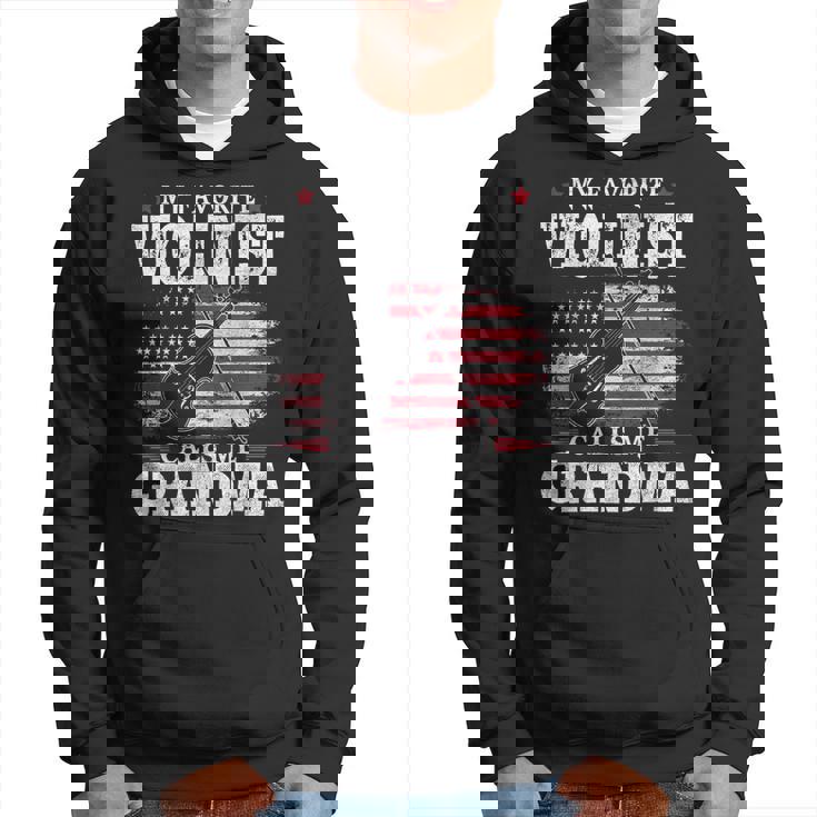 My Favorite Violinist Calls Me Grandma Usa Flag Mother Gift Hoodie