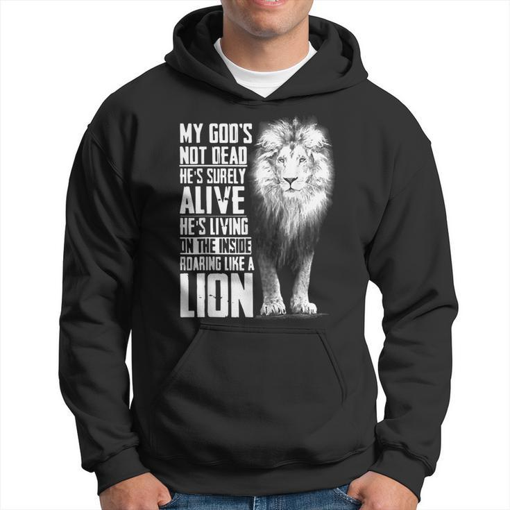My Gods-Not-Dead Hes Surely Alive Christian Jesus Lion  Hoodie