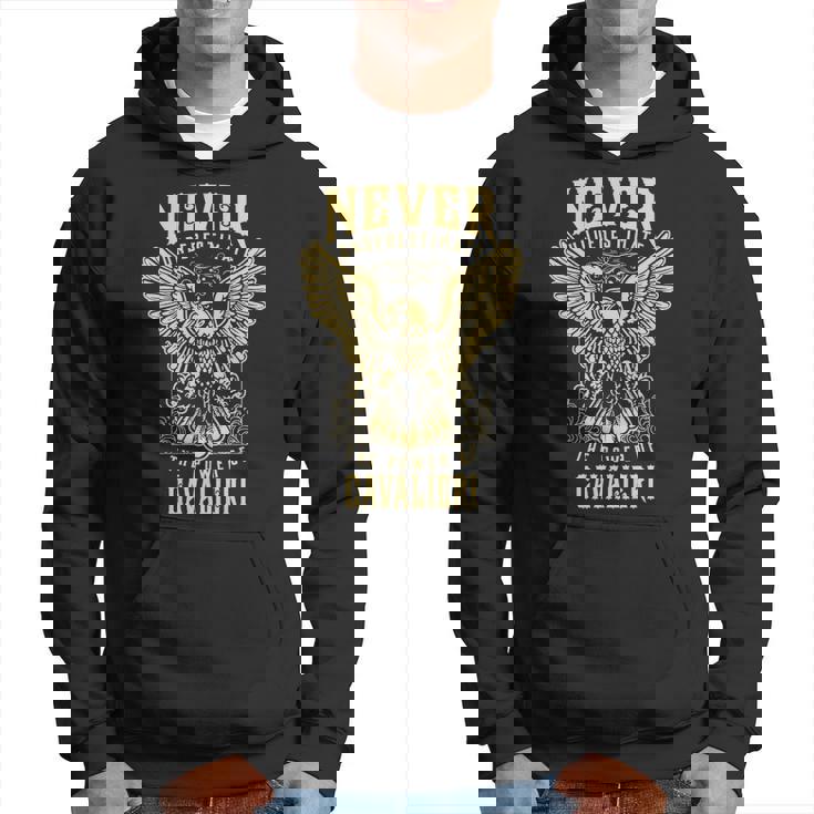 Never Underestimate The Power Of Cavalieri  Personalized Last Name Hoodie