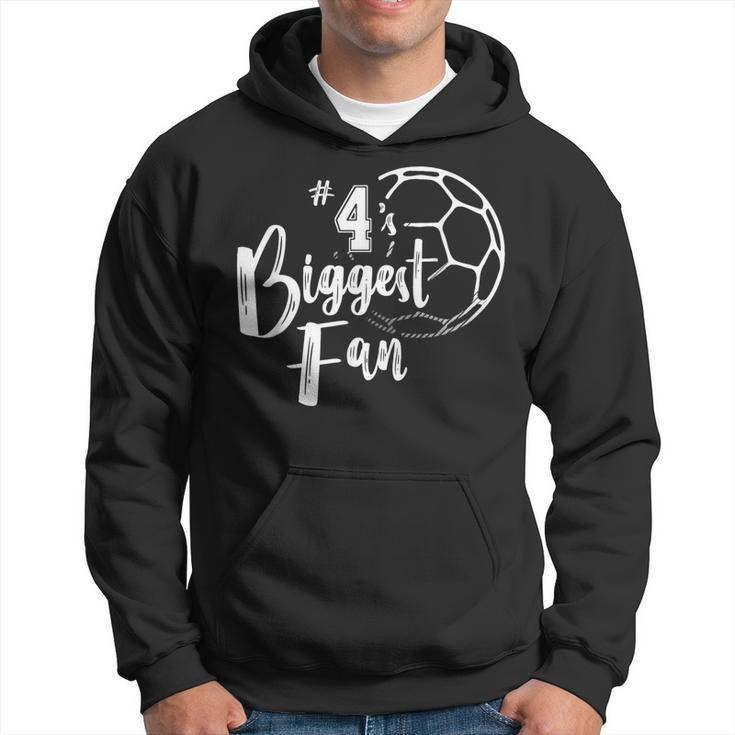Number 4S Biggest Fan  Soccer Player Mom Dad Family  Hoodie