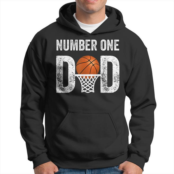 Number One Basketball Dad Fathers Day For Men Gift For Mens Hoodie