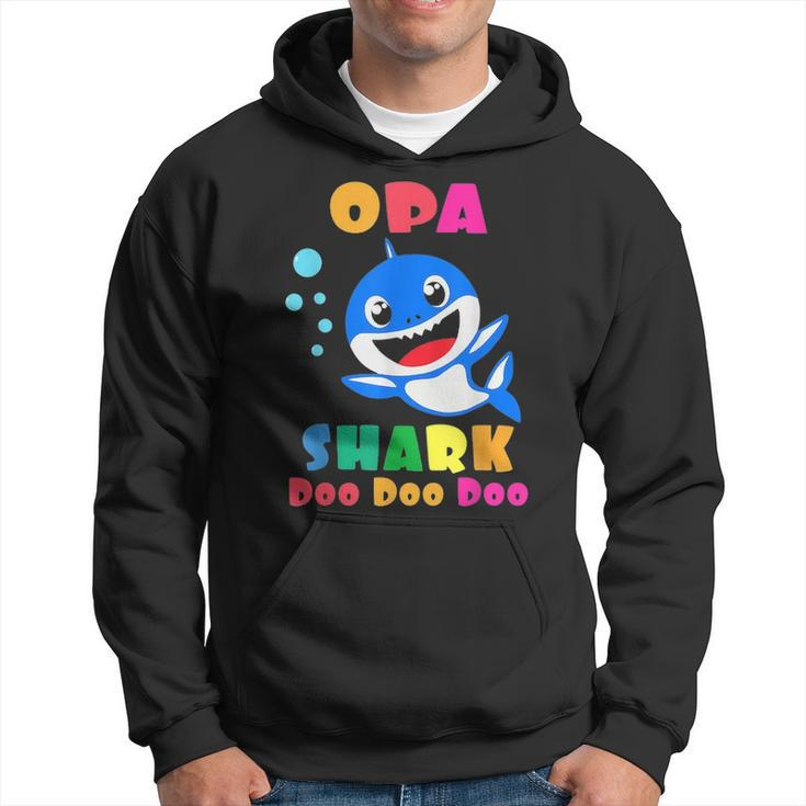 Opa Shark Funny Fathers Day Gift For Mens Dad Hoodie