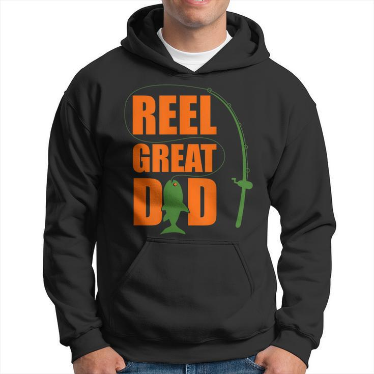 Orange FatherS Day Design For Fisherman Reel Great Dad Gift For Mens Hoodie