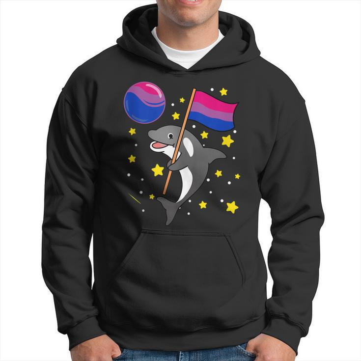 Orca In Space Bisexual Pride  Hoodie