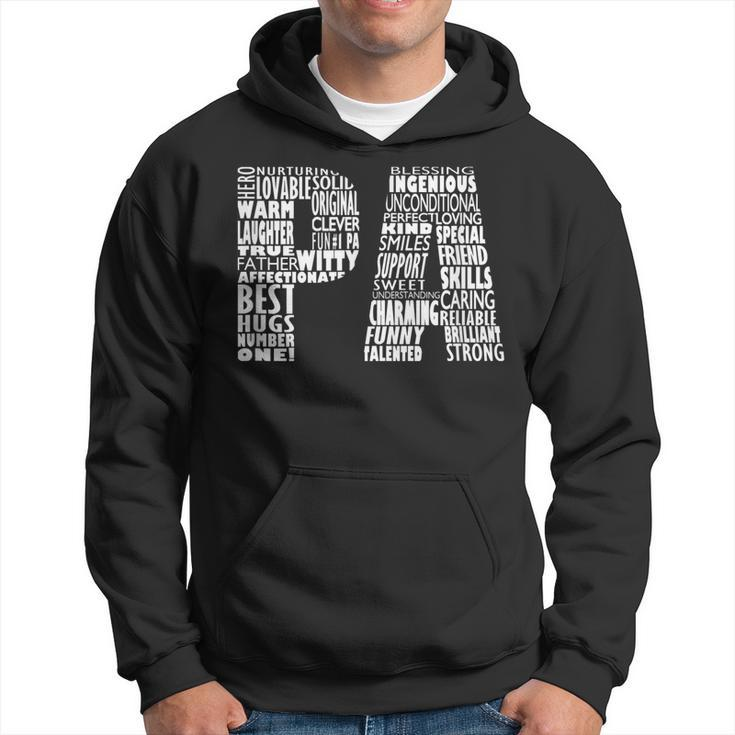 Pa Dad Grandpa  Word Cloud  Fathers Day Gift Gift For Mens Hoodie