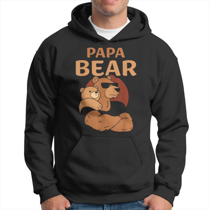 Papa Bear Bears Animal Pun Lover Dad Father Daddy Fathers Hoodie