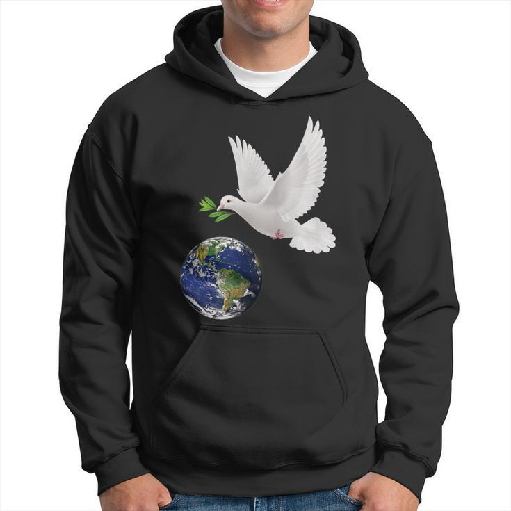 Peace Dove World Peace Earth Peace White Peace Dove  Men Hoodie Graphic Print Hooded Sweatshirt