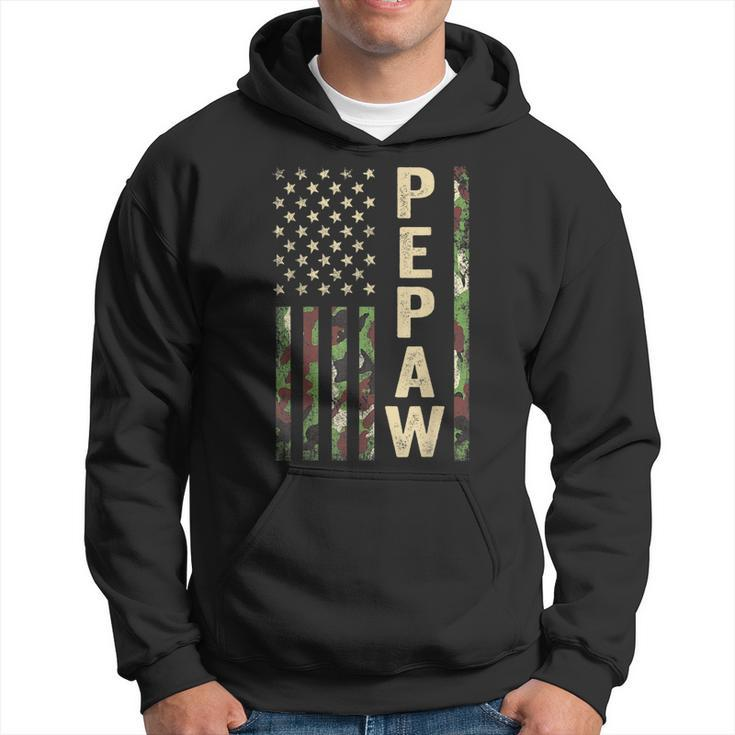 Pepaw American Military Camouflage Flag Gift Fathers Day Gift For Mens Hoodie