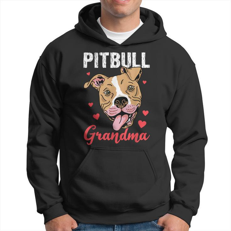 Pitbull Grandma Pawma Dog Grandparents Dog Lover Hoodie