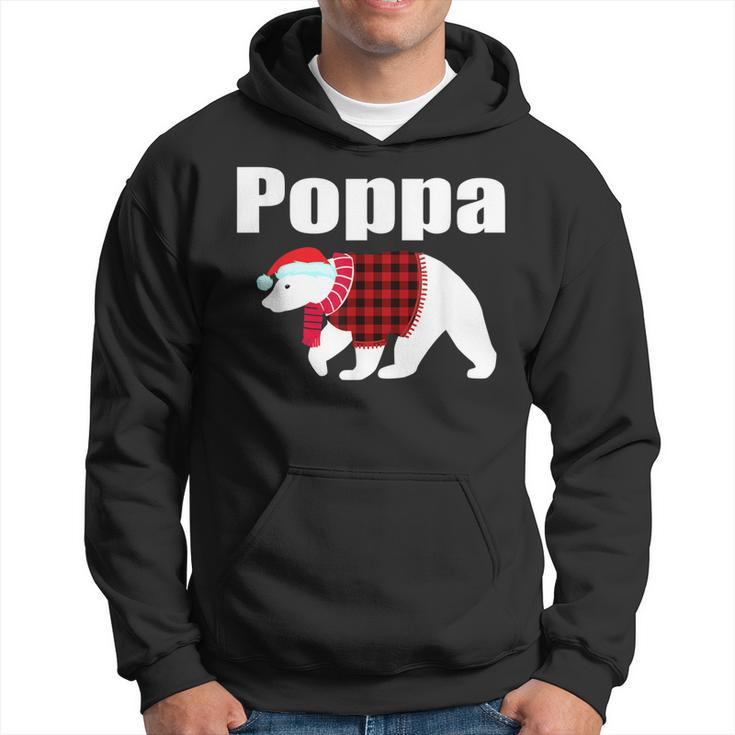 Poppa Bear Red Plaid Buffalo Matching Family Pajama Gift For Mens Hoodie