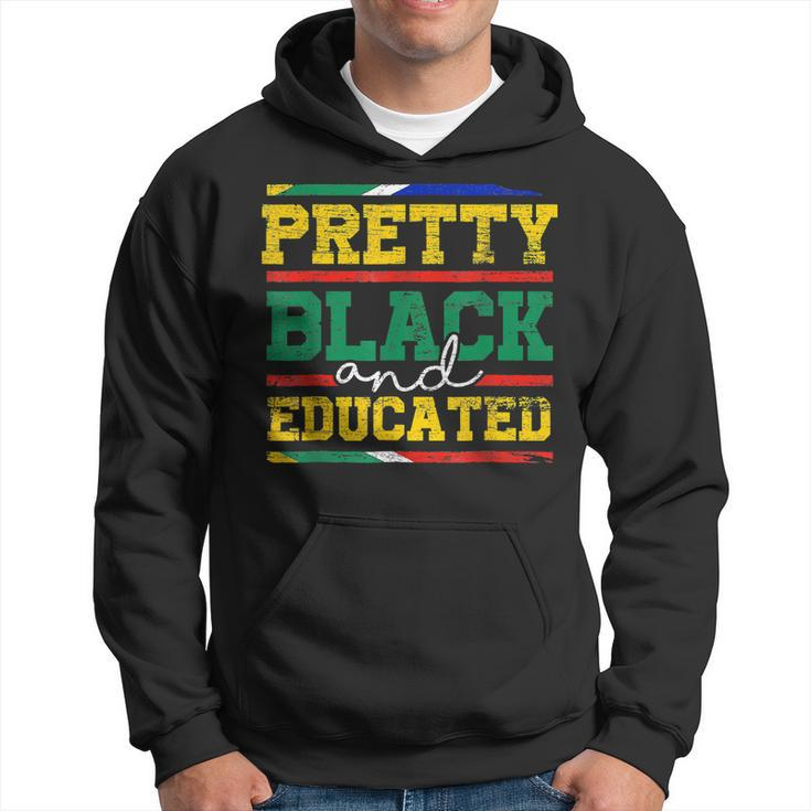 Pretty Black And Educated Black History Blm Melanin Pride  Hoodie