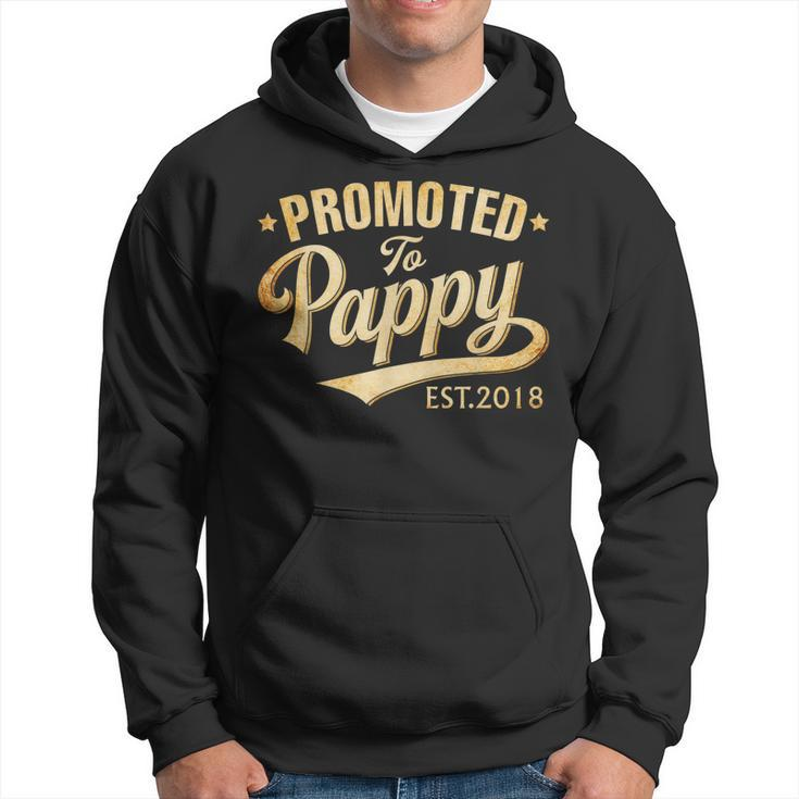 Promoted To Pappy Est 2018 New Grandpa Hoodie