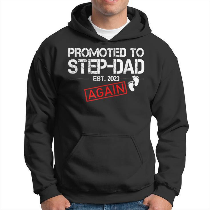 Promoted To Step Dad Again Est 2023 Fathers Day  Hoodie