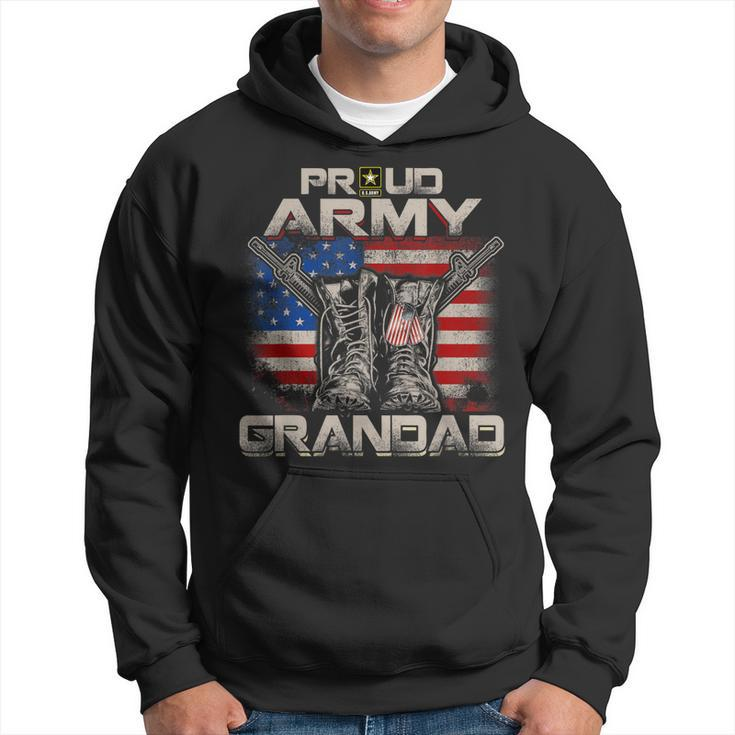 Proud Army Grandad America Flag Us Military Pride Hoodie