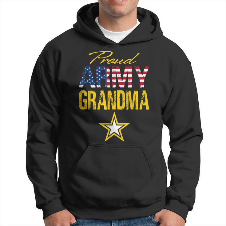 Proud Army Grandma Military Pride Usa Flag Hoodie