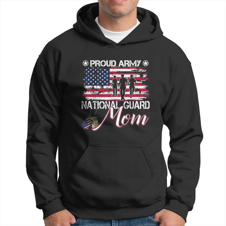Proud Army National Guard Mom American Flag Men Hoodie