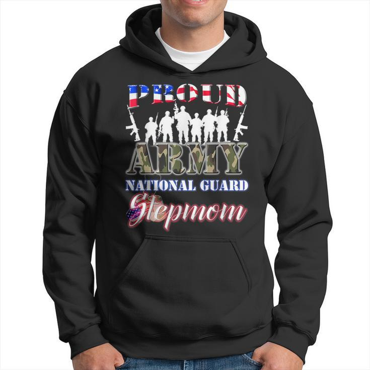 Proud Army National Guard Stepmom  US Military Gift  Men Hoodie Graphic Print Hooded Sweatshirt