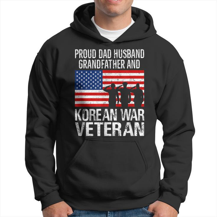 Proud Dad Husband Grandfather And Korean War Veteran Gift For Mens Hoodie