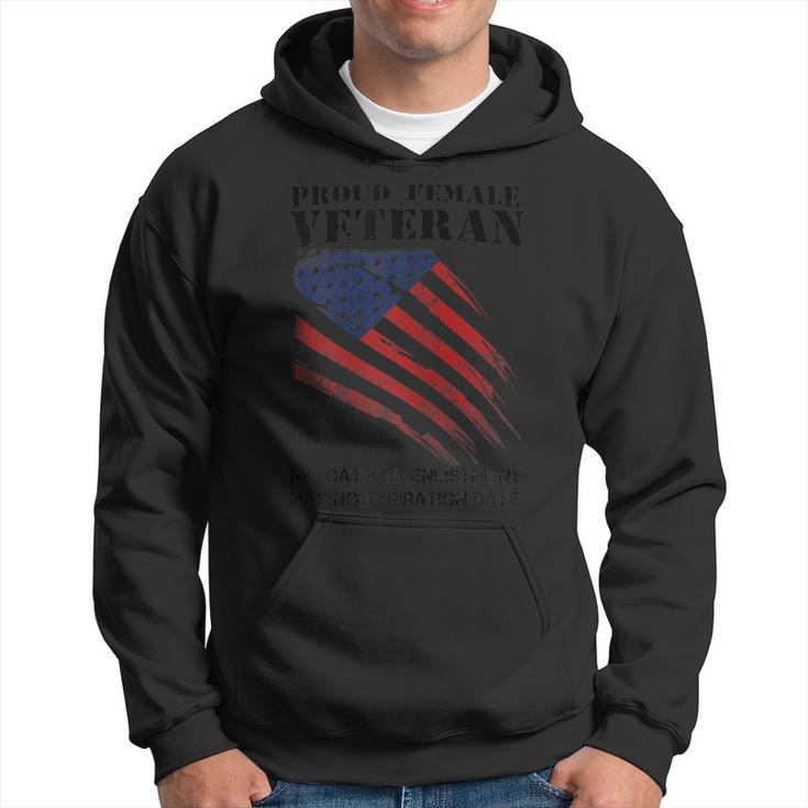 Proud Female Veteran Tees Gift For Independence Day Hoodie