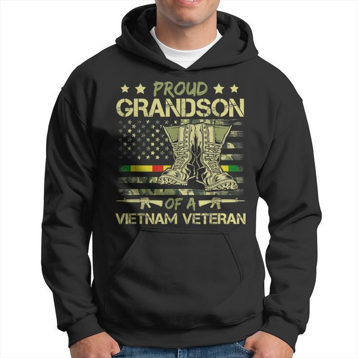 Proud Grandson Of A Vietnam Veteran American Flag Hoodie