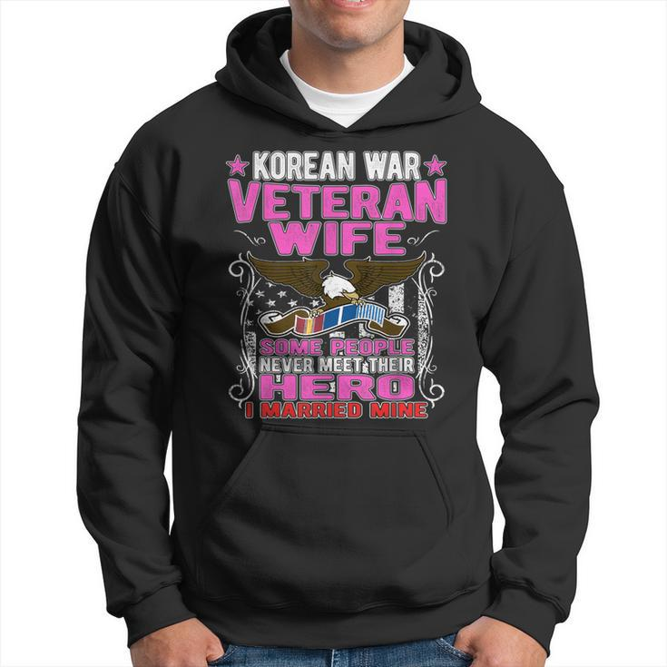Proud Korean War Veteran Wife Military Veterans Spouse Gift  Men Hoodie Graphic Print Hooded Sweatshirt