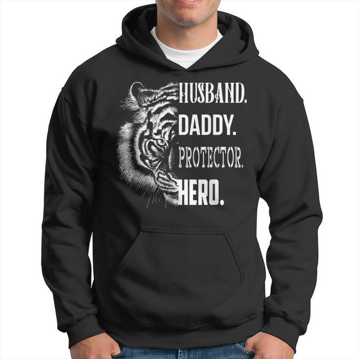 Proud Lion Cat Dad Best Father Husband Daddy Protector Hero Gift For Mens Hoodie