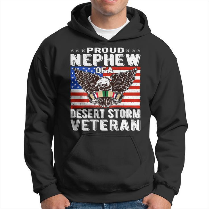 Proud Nephew Of Desert Storm Veteran Persian Gulf War Vet  Men Hoodie Graphic Print Hooded Sweatshirt