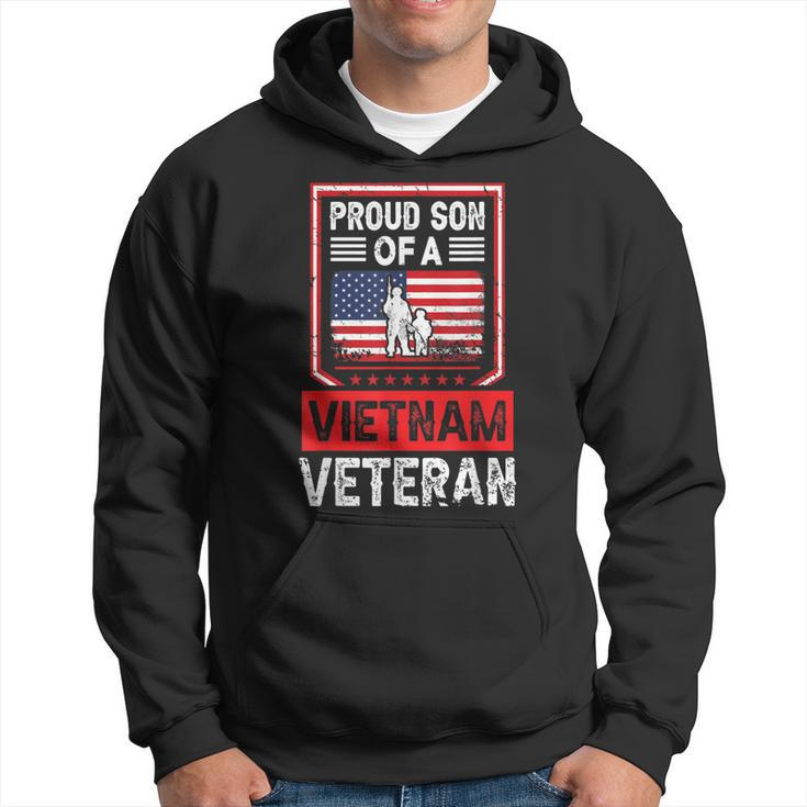 Proud Son Of A Vietnam Veteran Flag Military Veteran Hoodie