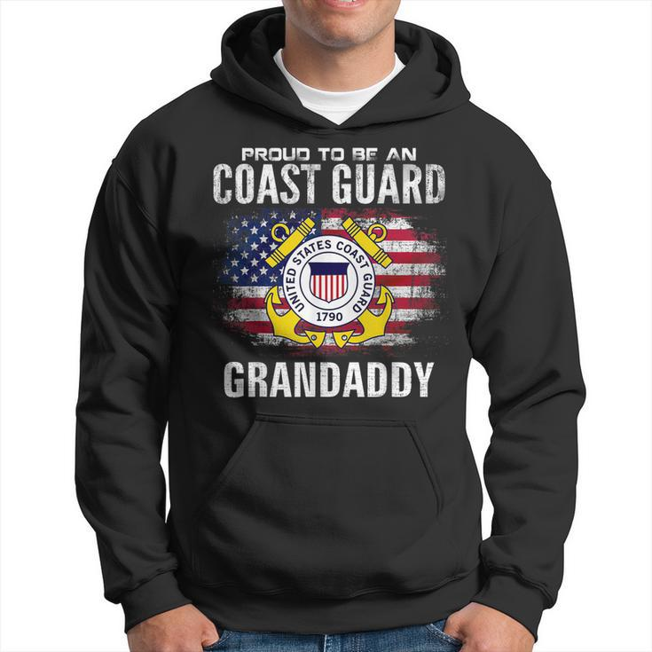 Proud To Be An Coast Guard Grandaddy American Flag Veteran  Hoodie