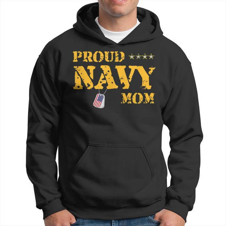 Proud Us Navy Mom American Military Family Mother Gift Hoodie