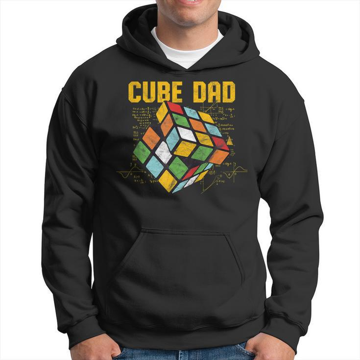Puzzle Cube Dad Speed Cubing 80S Youth Vintage Math  Hoodie