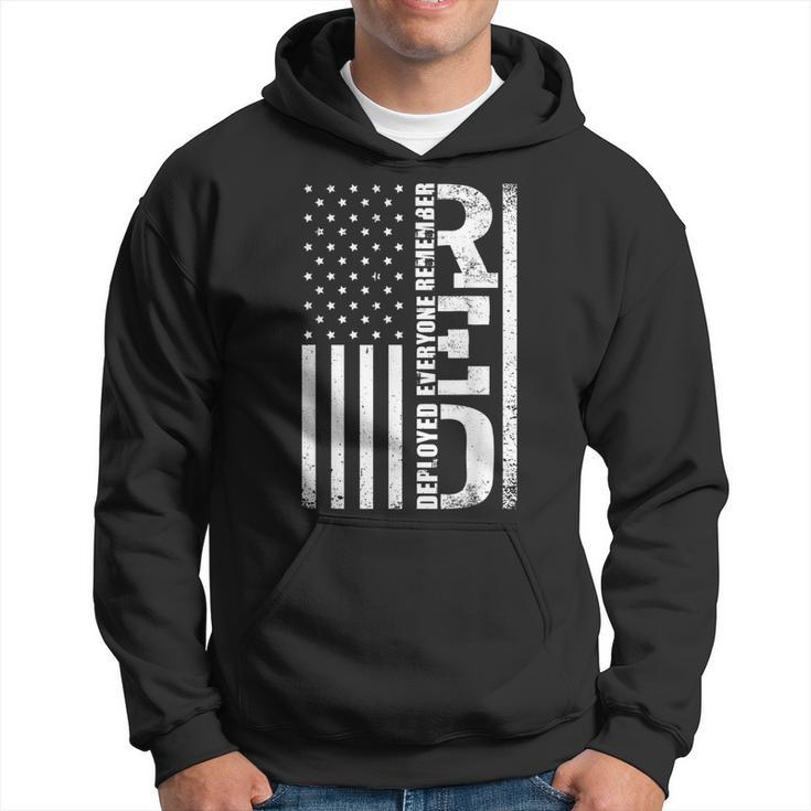 Red Friday Remember Everyone Deployed Us Flag Army Military Hoodie