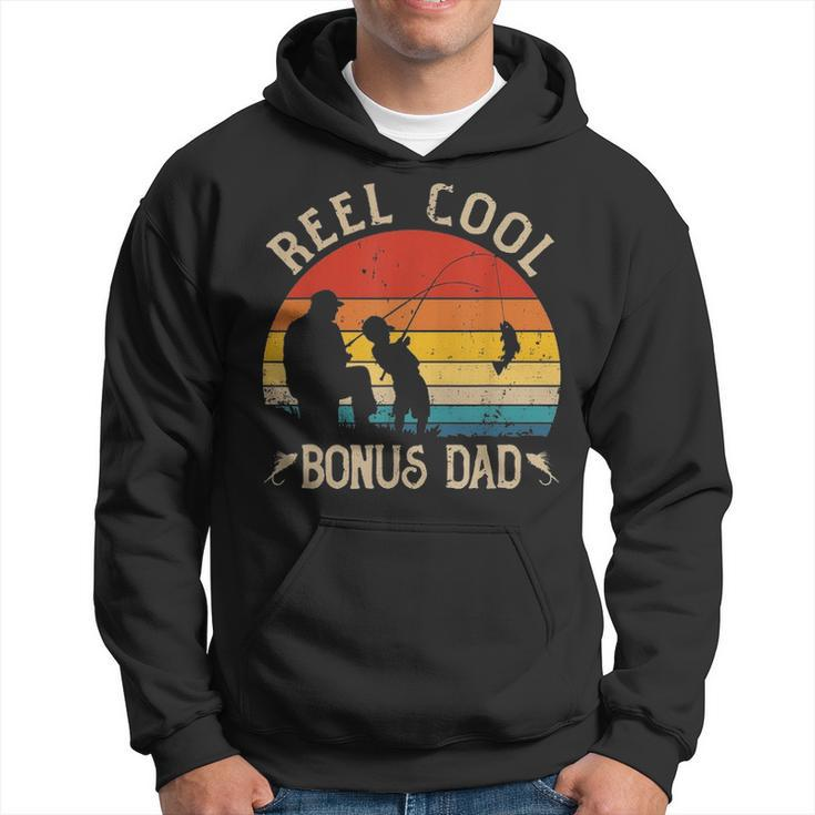 Reel Cool Bonus Dad  Fishing Fathers Day T Gift Hoodie