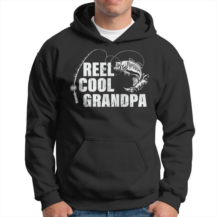 Reel Cool Grandpa Design With Fish And Fishing Rod Gift For Mens Hoodie