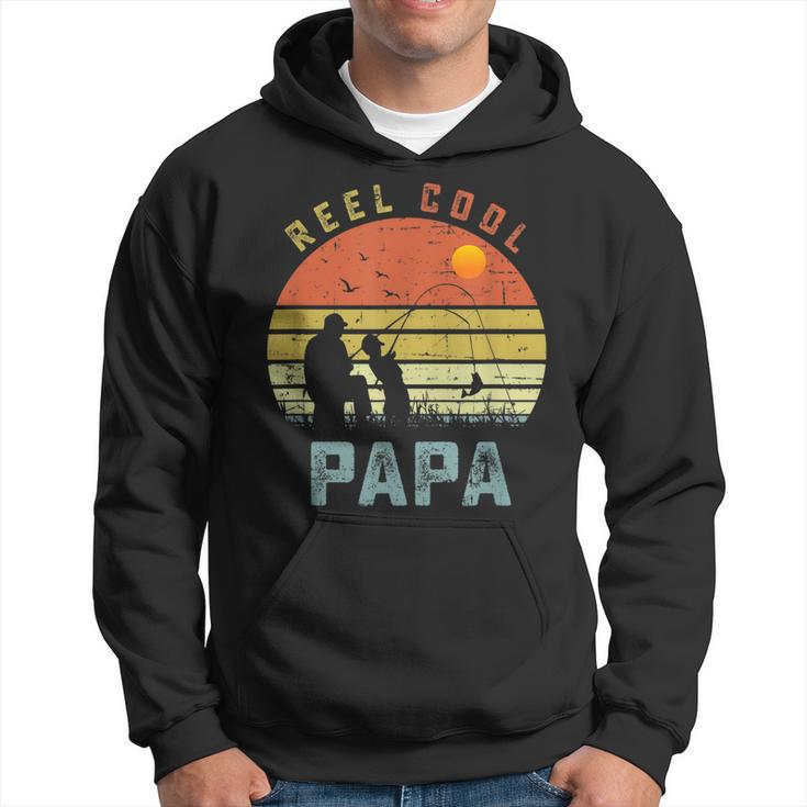 Reel Cool Papa  Fathers Day Gift For Fishing Dad Hoodie
