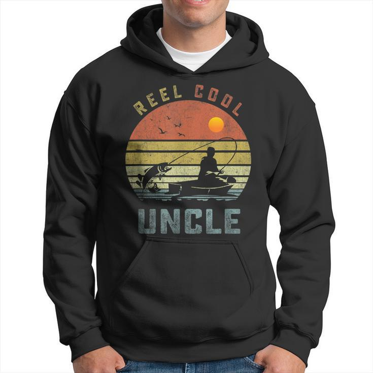 Reel Cool Uncle Fishing Dad Gifts Fathers Day Fisherman Hoodie