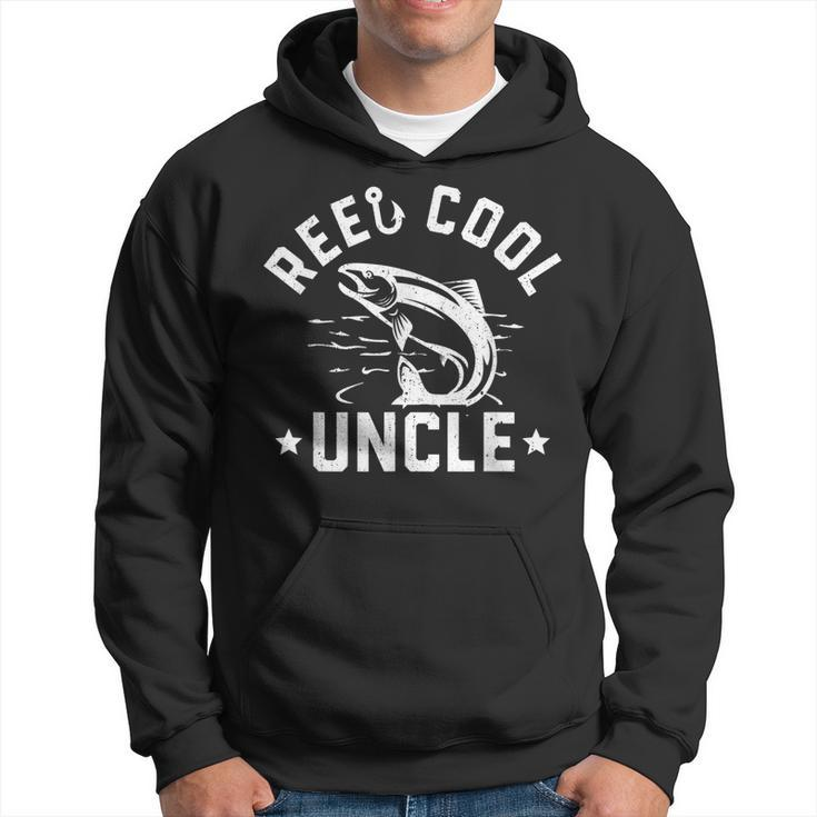 Reel Cool Uncle  Funny Fishing Fathers Day Gift Gift For Mens Hoodie
