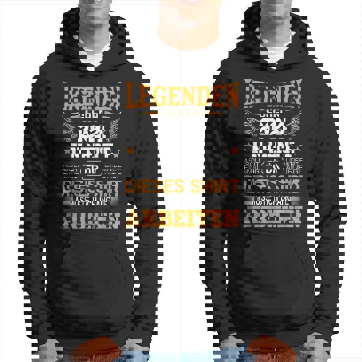 Rente 2024 Ruhestand Pension Deko Dekoration Rentner 2024 Hoodie