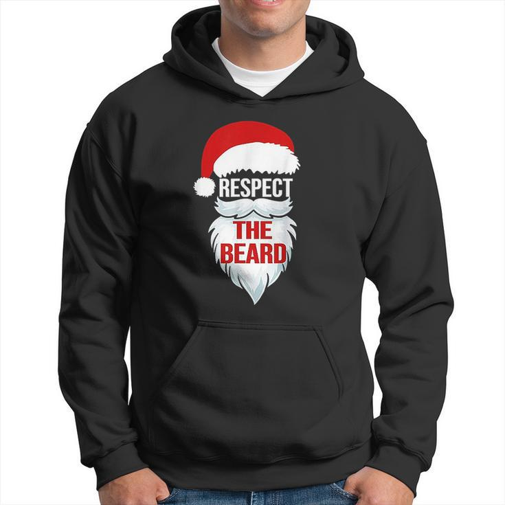 Respect The Beard Santa Claus Christmas Xmas Men Dad Men Hoodie