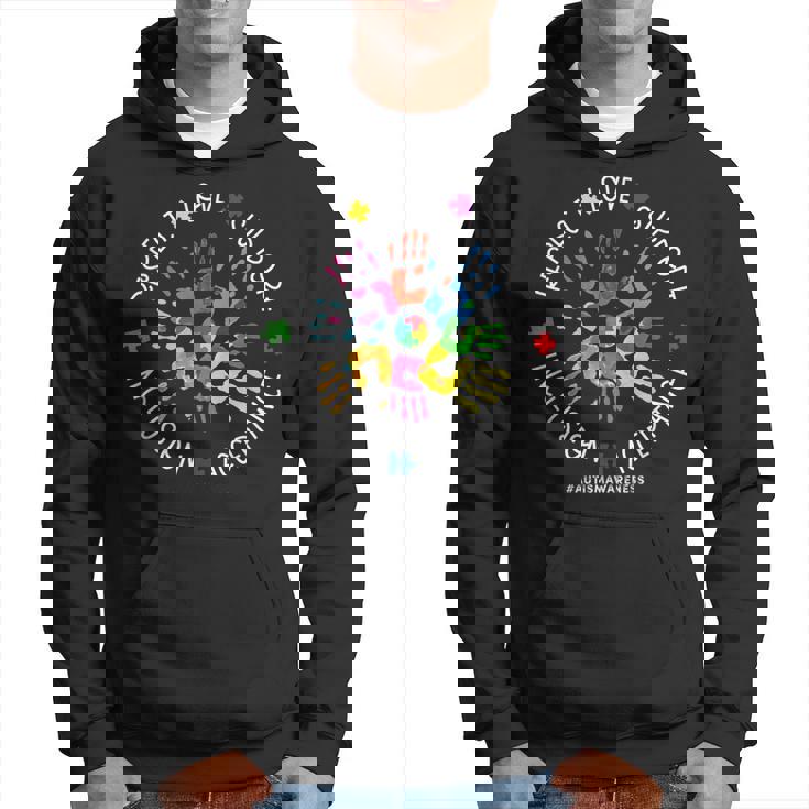 Respect Love Support Autism Awareness Support Autism Hoodie